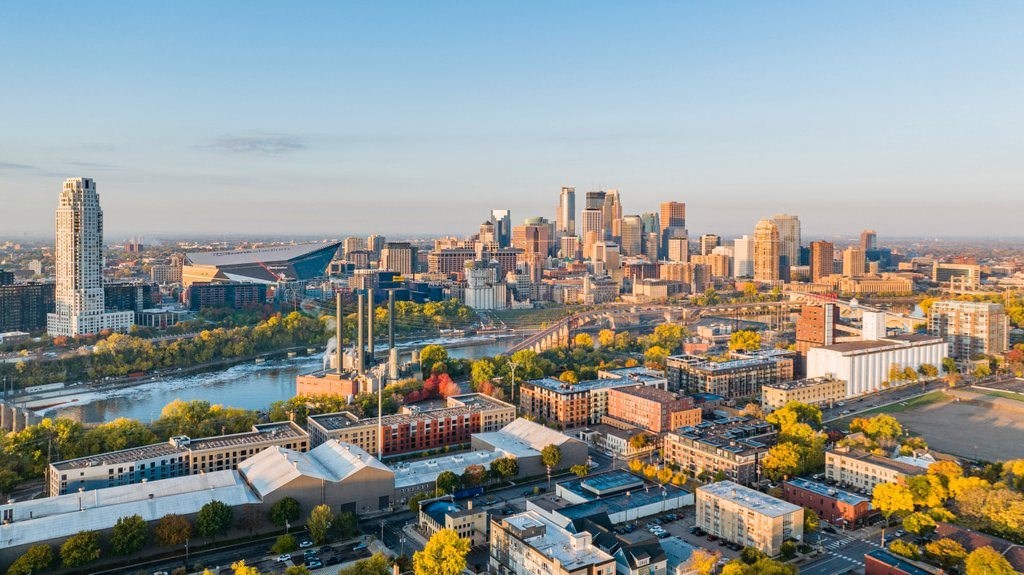 Stone Arch Minneapolis Aerial View
