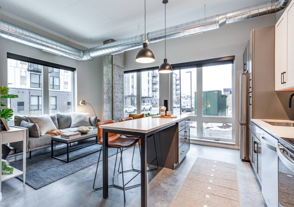 The Station at Malcolm Yards Kitchen and Living Room