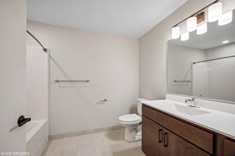 The Flats at Malcolm Yards Bathroom, Minneapolis, Minnesota