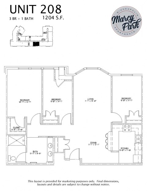 Marcy Park  Apartments floorplan