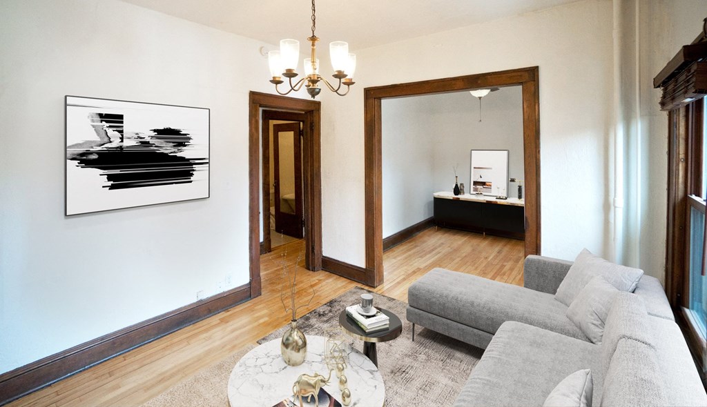 225 Place Living Room Staged, Minneapolis, Minnesota