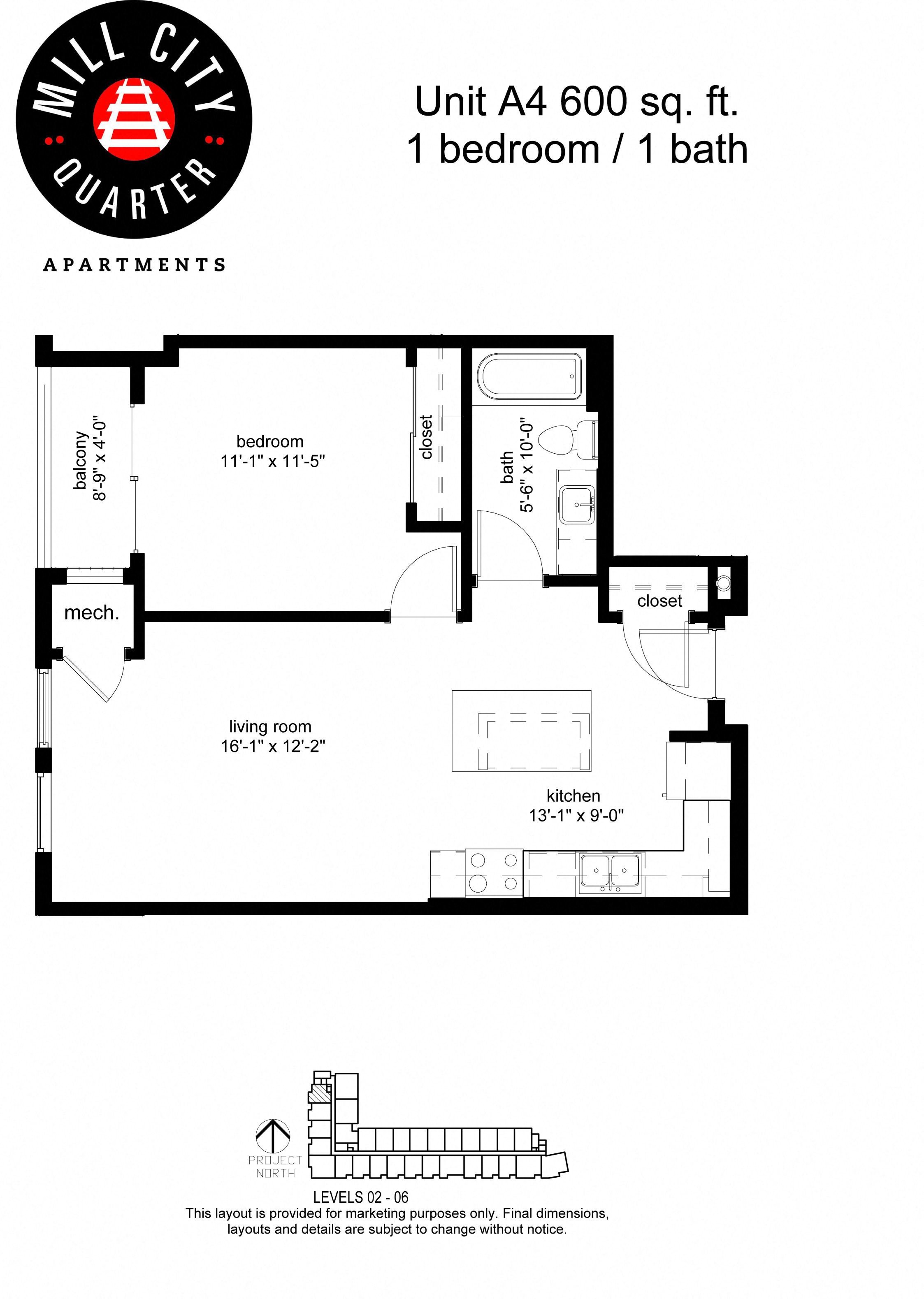 Floor Plans of Mill City Quarter in Minneapolis, MN
