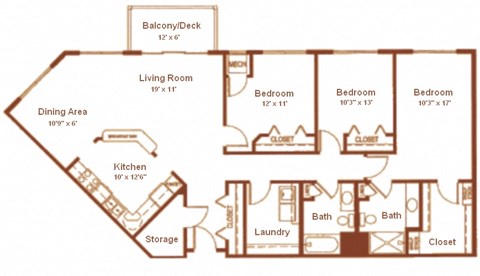 Lakewood Place floor plan, White Bear Lake, Minnesota