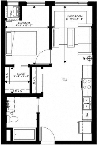 Lake Street Dwelling floorplan