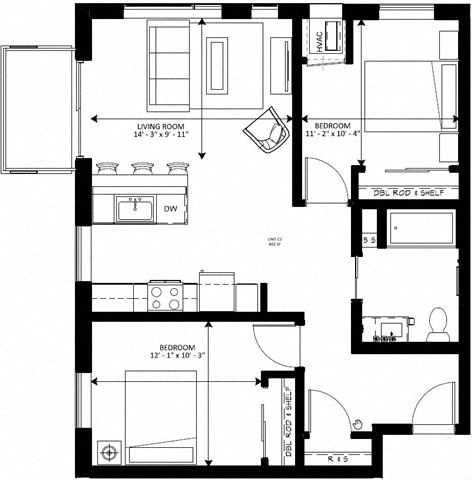 Lake Street Dwelling floorplan