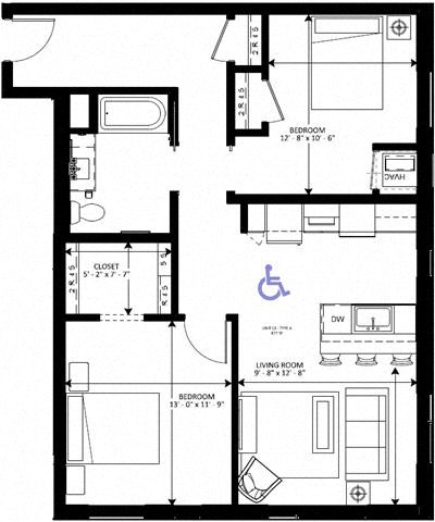 Lake Street Dwelling floorplan