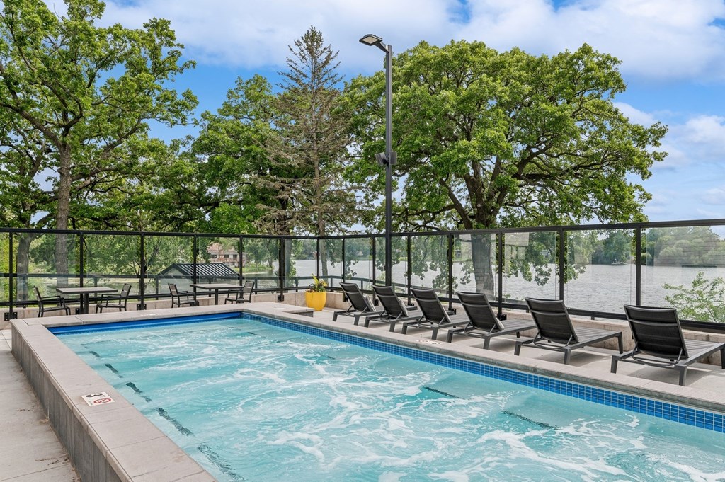 the swimming pool at the resort on lake travis