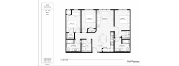 A black and white image of a floor plan for Ride Apartments.