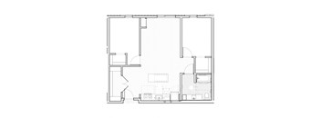 a black and white floor plan of a modern house