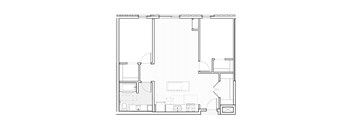a black and white floor plan of a modern house