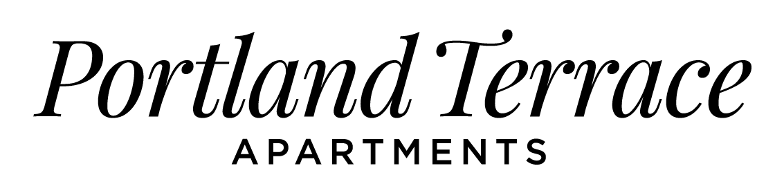 The image shows the logo of Portland Terrace Apartments.