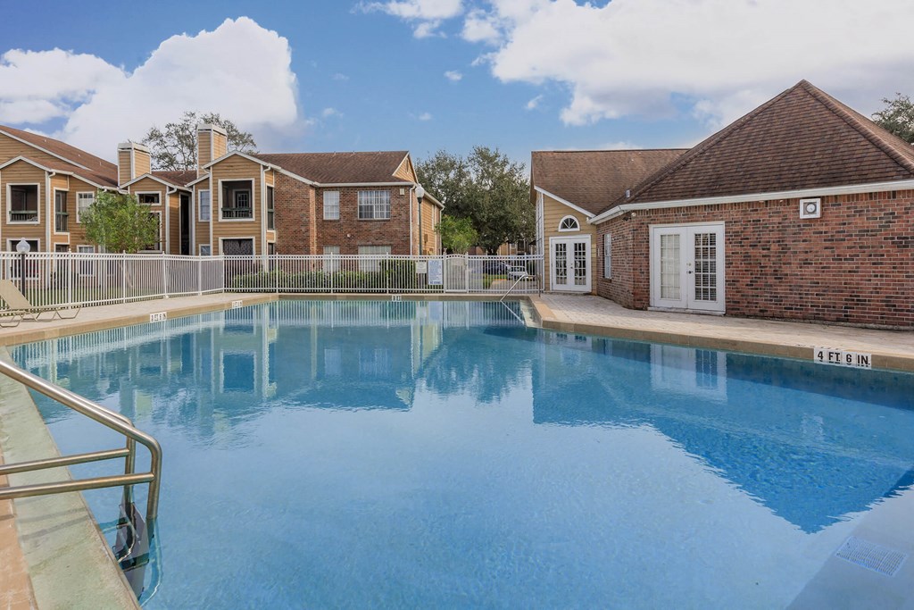 the swimming pool at our apartments