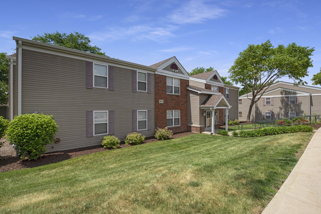 our apartments have a spacious yard and green grass