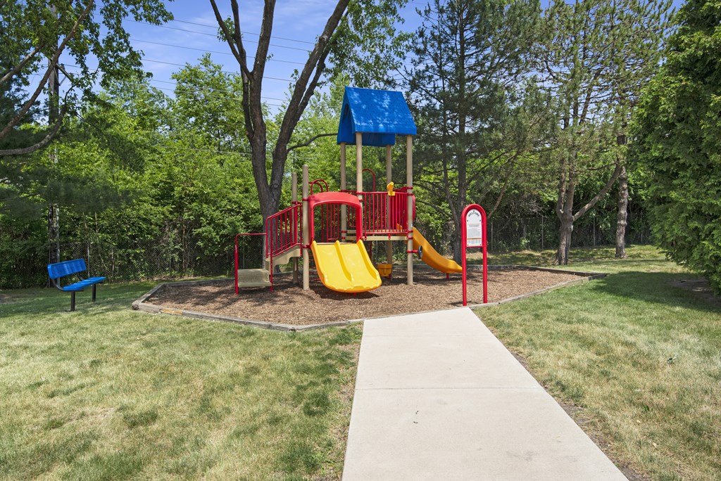 our playground is conveniently located in the middle of our park
