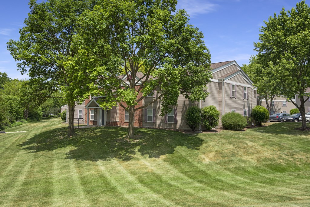 our apartments are located in a quiet neighborhood with trees