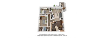 Two Bedroom 1.5 Bath A With Den