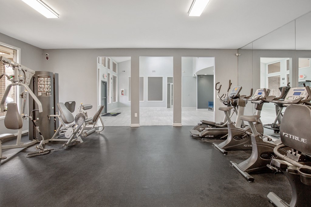 Modern Fitness Center at Lakeside Village Apartments, Clinton Township, MI