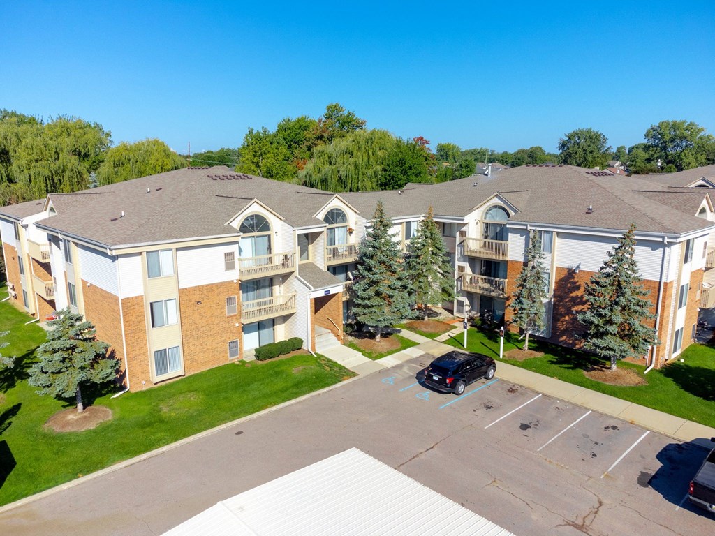 Building Exterior  at Prentiss Pointe Apartments, Harrison Township, 48045