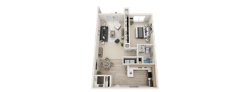 1 bedroom 1 bath apartment in Clinton Township Prentiss Pointe