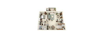 A one bedroom apartment with den at Three Oaks in Troy, MI.