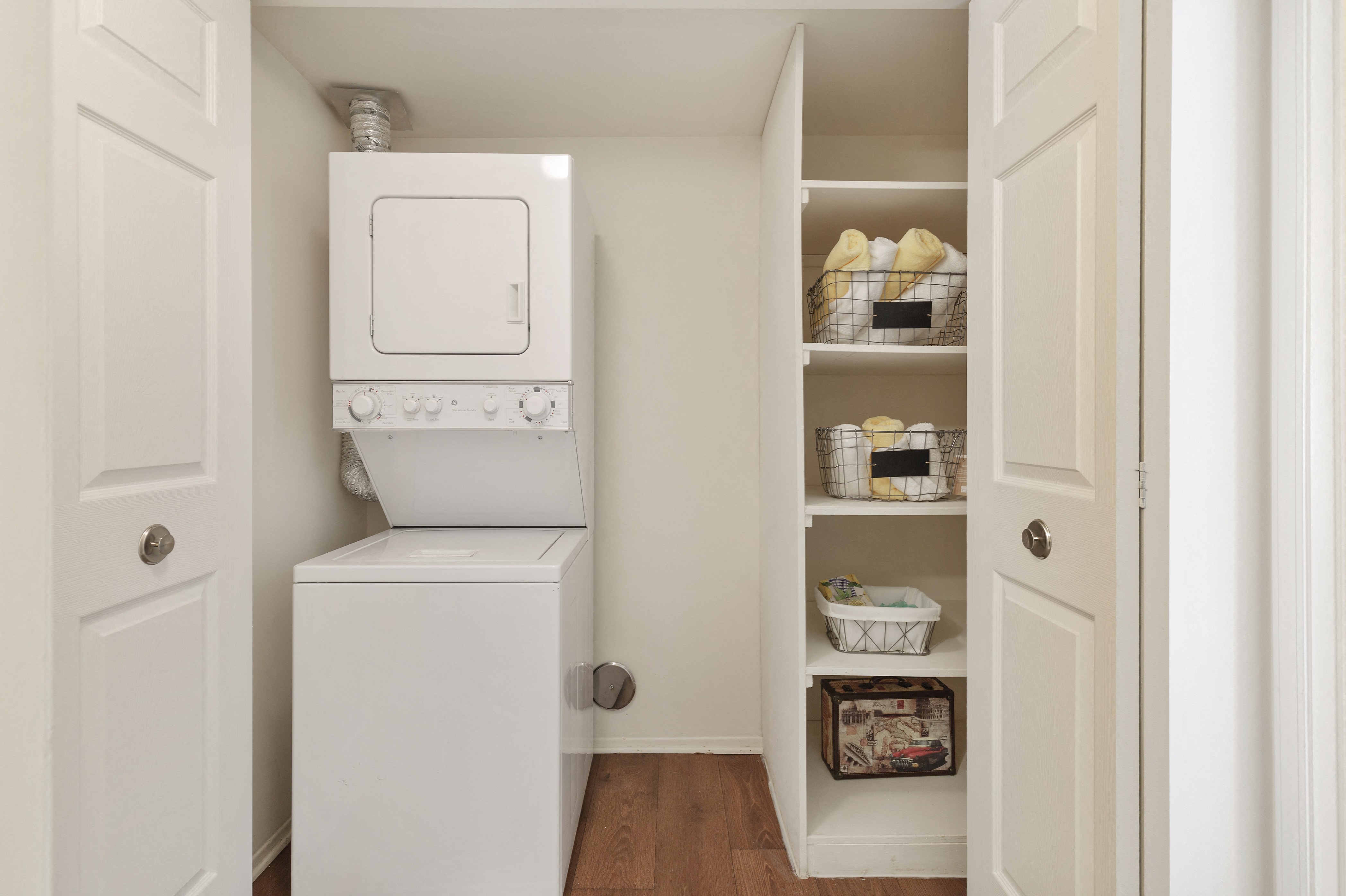 Laundry and Linen Closet at Lakeside Village Apartments Clinton Township MI