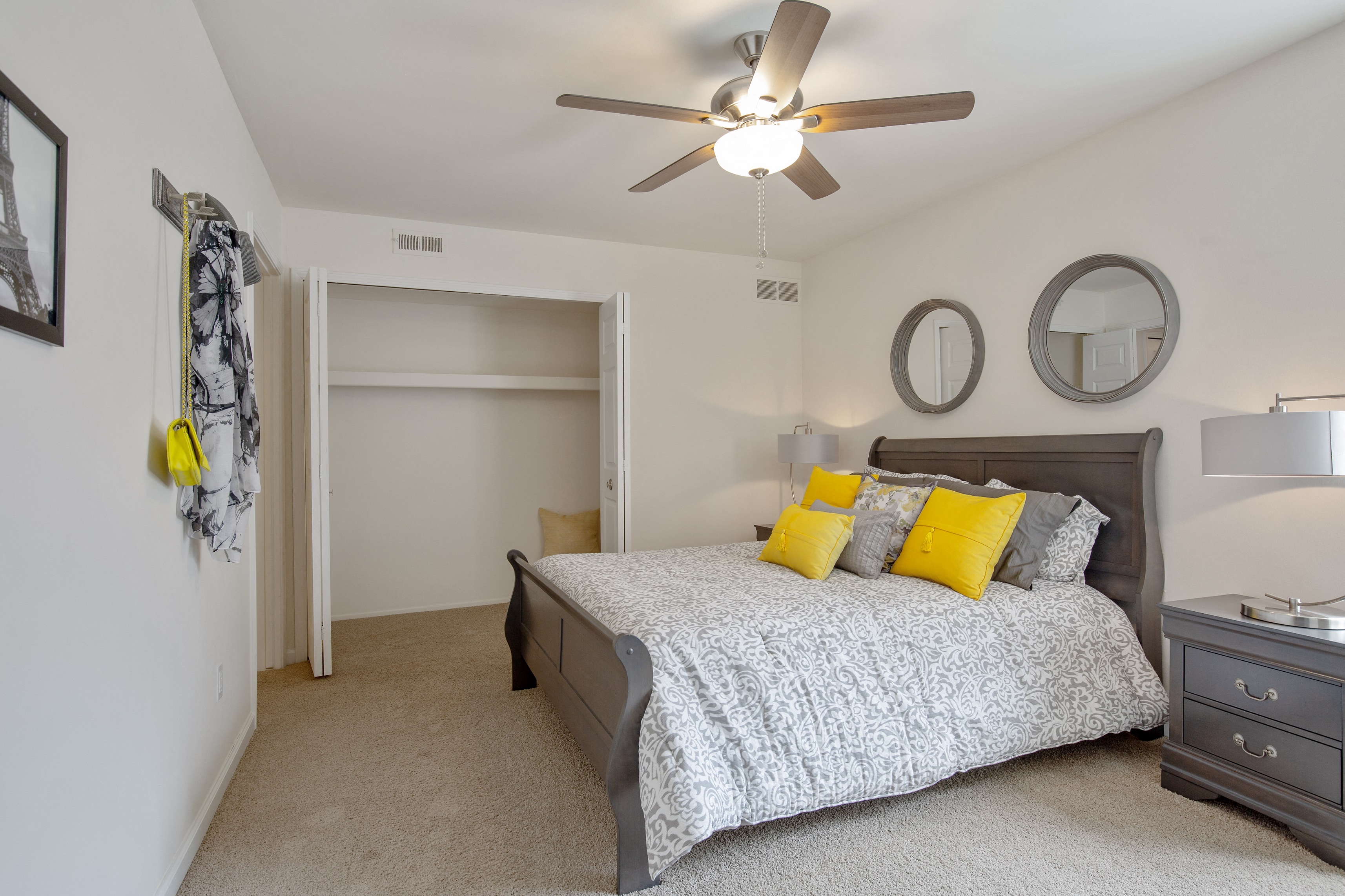 Master Bedroom with 2nd Closet at Lakeside Village Apartments Clinton Township MI