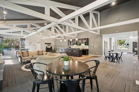 Coworking Lounge Area In Clubhouse at Eastwood Village Apartments in Clinton Township, MI