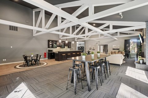 Coworking Lounge Area In Clubhouse at Eastwood Village Apartments in Clinton Township, MI