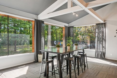 Coworking Lounge Area In Clubhouse at Eastwood Village Apartments in Clinton Township, MI