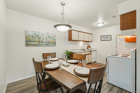 Spacious Kitchen and Dining rooms at Eastwood Village Apartments in Clinton Township, MI