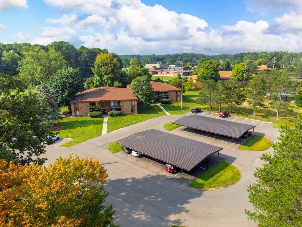 Carports at Westwood Village Apartments in Westland, MI