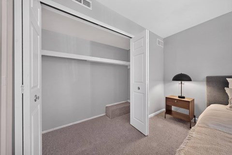 Spacious Closets at Lakeside Village Apartments in Clinton Township, MI.