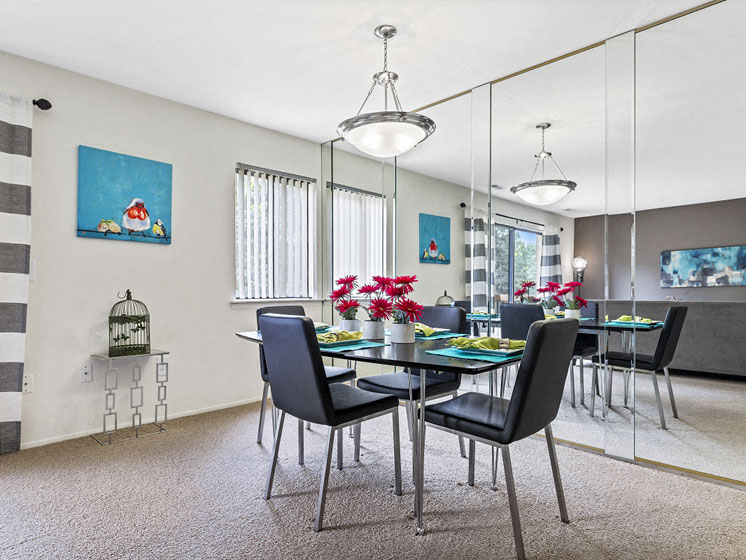 Cozy  Dining Room at Franklin River Apartments in Southfield, MI