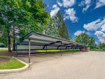Free assigned carports at Dover Hills Apartments in Kalamazoo, MI.