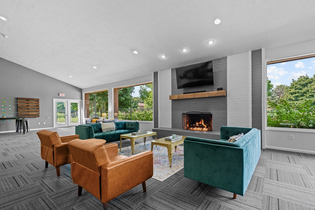 Study lounge at Dover Hills Apartments in Kalamazoo