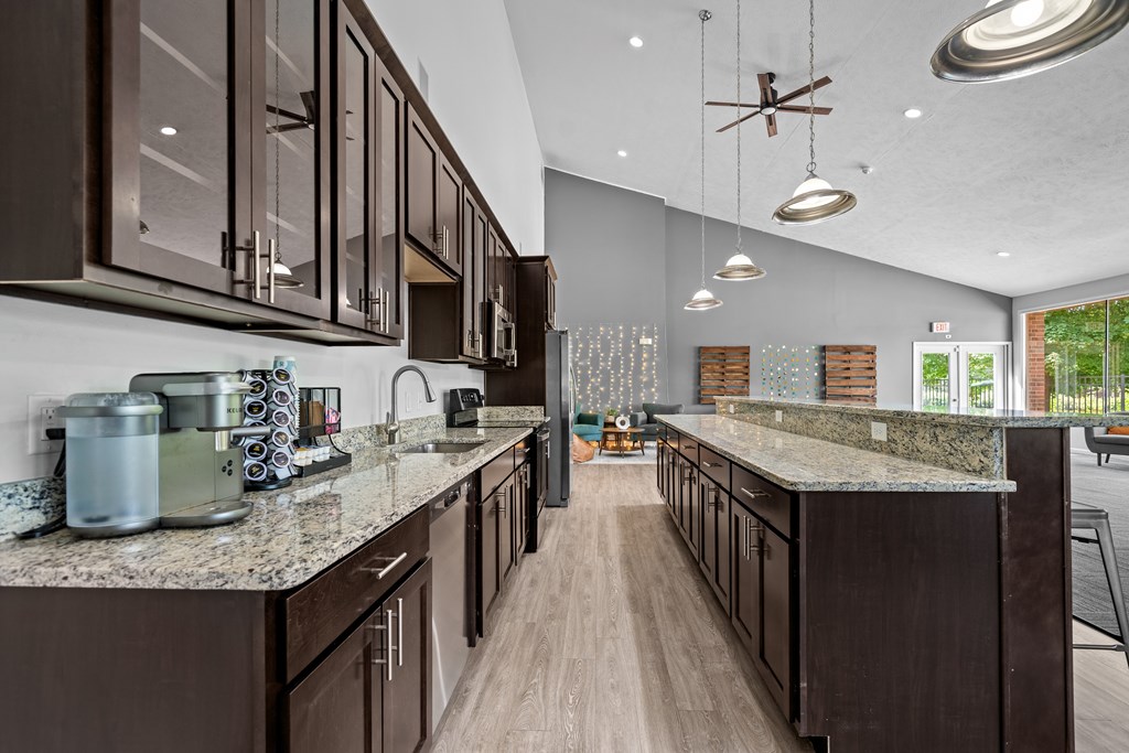 Clubhouse with Coworking Lounge at Dover Hills Apartments in Kalamazoo