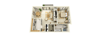 Find comfort in this pet-friendly, 960-square foot one-bedroom apartment featuring a spacious open floor plan, ample storage, and a private patio or balcony.
