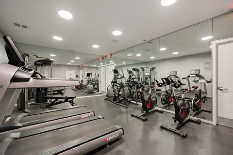 State-of-the-art 24/7 Fitness Center at Franklin River Apartments in Southfield, MI
