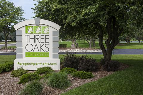 Exterior Sign at Three Oaks Apartments 4154 Three Oaks Boulevard