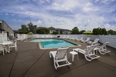 Heated Pool and Sundeck  at Three Oaks Apartments, Troy, Michigan