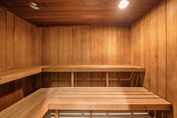 Updated 24-hour fitness and wellness center with dry sauna at Knottingham Apartments in Clinton Township, MI.