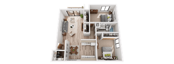 Lakeside Village Apartments 2 bed 1 bath Apartment
