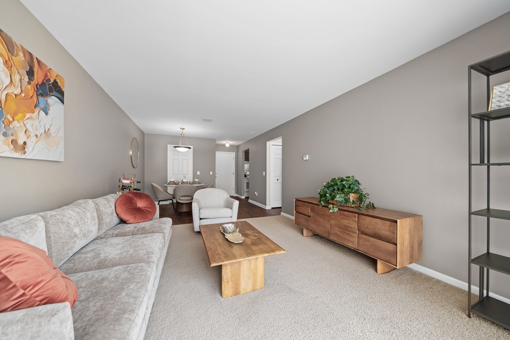 Open concept Living-Dining at Lakeside Village in Clinton Township