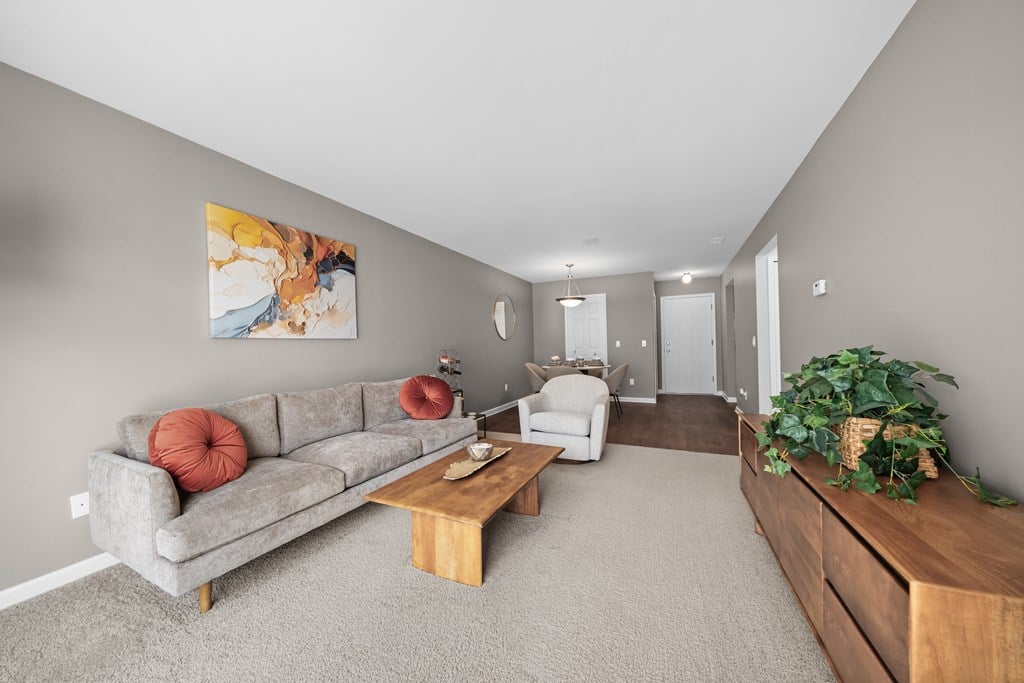 Open concept Living-Dining at Lakeside Village in Clinton Township