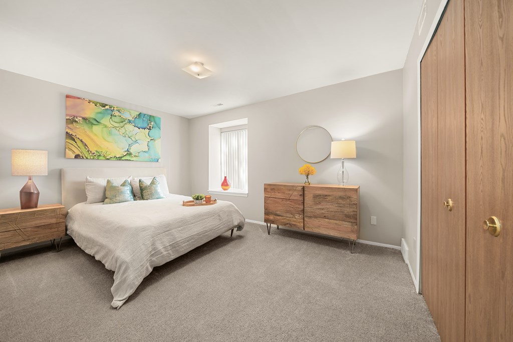 Spacious Bedroom at Lakeside Village Apartments Clinton Township MI