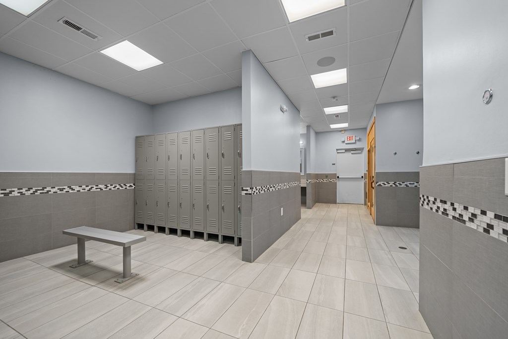 Locker Room at Lakeside Village Apartments in Clinton Township