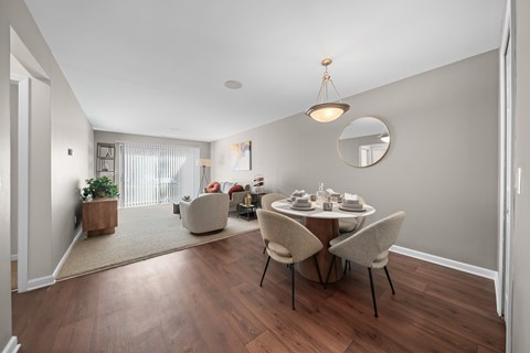 Open concept Living-Dining at Lakeside Village in Clinton Township