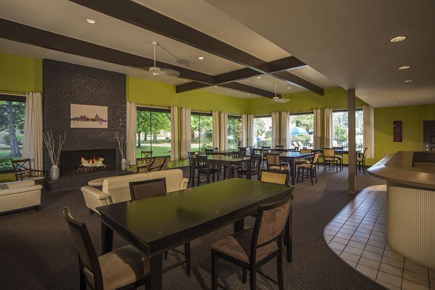 Bar and kitchen in clubhouse at Westwood Village Apartments at 37830 Westwood Circle, Michigan