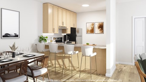 Renovated apartment homes at Franklin River Apartments in Southfield, MI.