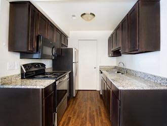 Kitchen with Stainless Steel Appliances, Three Oaks Apartments, Troy, MI